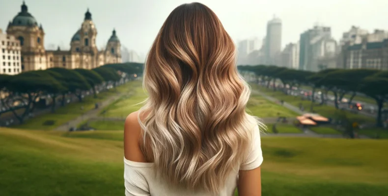 Pelo con Colorimetría aplicada y mechas de Balayage